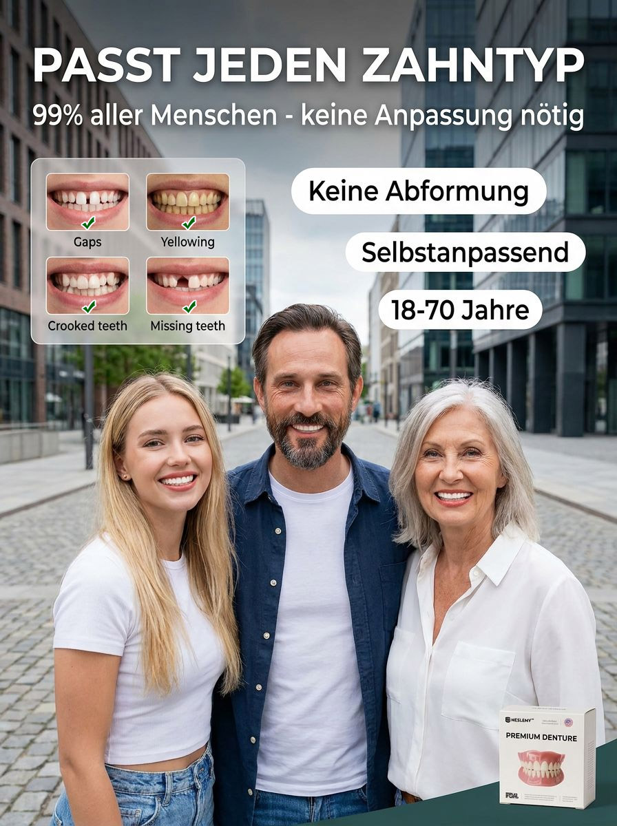 Kein Klebstoff erforderlich, Installation in 1 Sekunde: Perfektes Lächeln Zahnprothese 