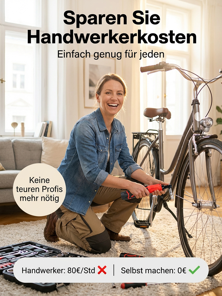 【TÜV/CE/GS Geprüft】Profi Akku-Ratschenschrauber (TU-Entwicklung)✨Funkenfrei ⚡ 45Nm Pure Power | Für enge Ecken & Kanten