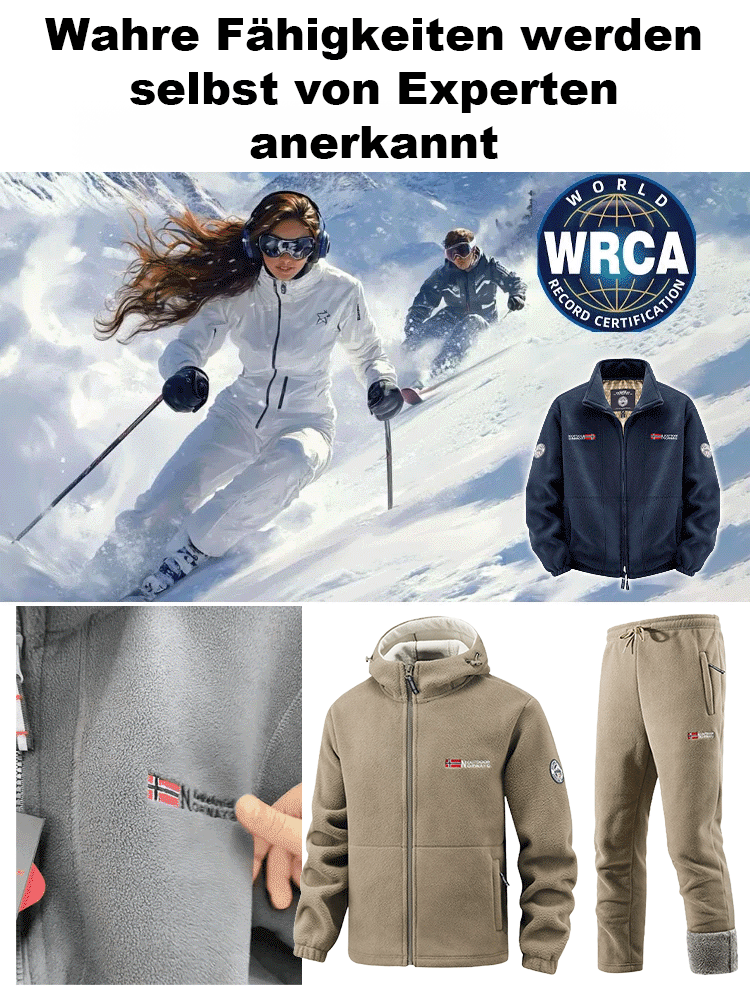 Dreifache Wärme, keine Kälte selbst bei -40 °C! Neu verbessertes Freizeitbekleidungsset mit Fleecefutter.