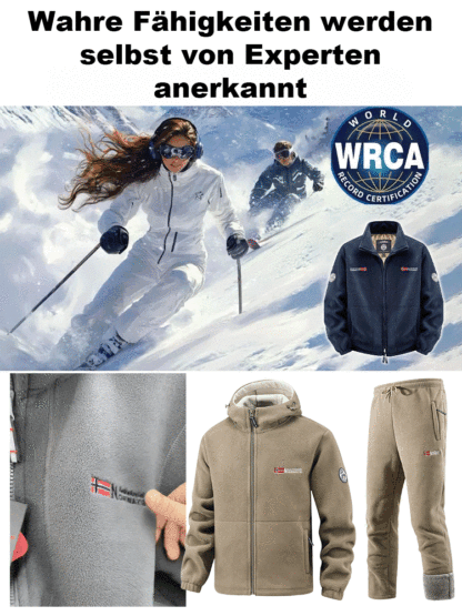 Dreifache Wärme, keine Kälte selbst bei -40 °C! Neu verbessertes Freizeitbekleidungsset mit Fleecefutter.