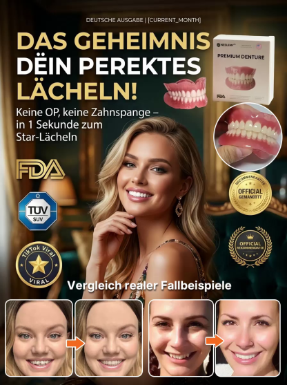 Kein Klebstoff erforderlich, Installation in 1 Sekunde: Perfektes Lächeln Zahnprothese 