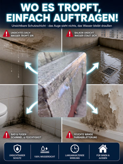 🛠️ Kein Handwerker nötig! 🌧️ Dach undicht? 3 Min. Lösung! Transparenter, wasserdichter Versiegelungskleber (100 Jahre Garantie)