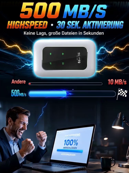【100% Netz weltweit ohne SIM-Karte】Universelles tragbares WLAN – Einmal kaufen, ein Leben lang gratis surfen 📶