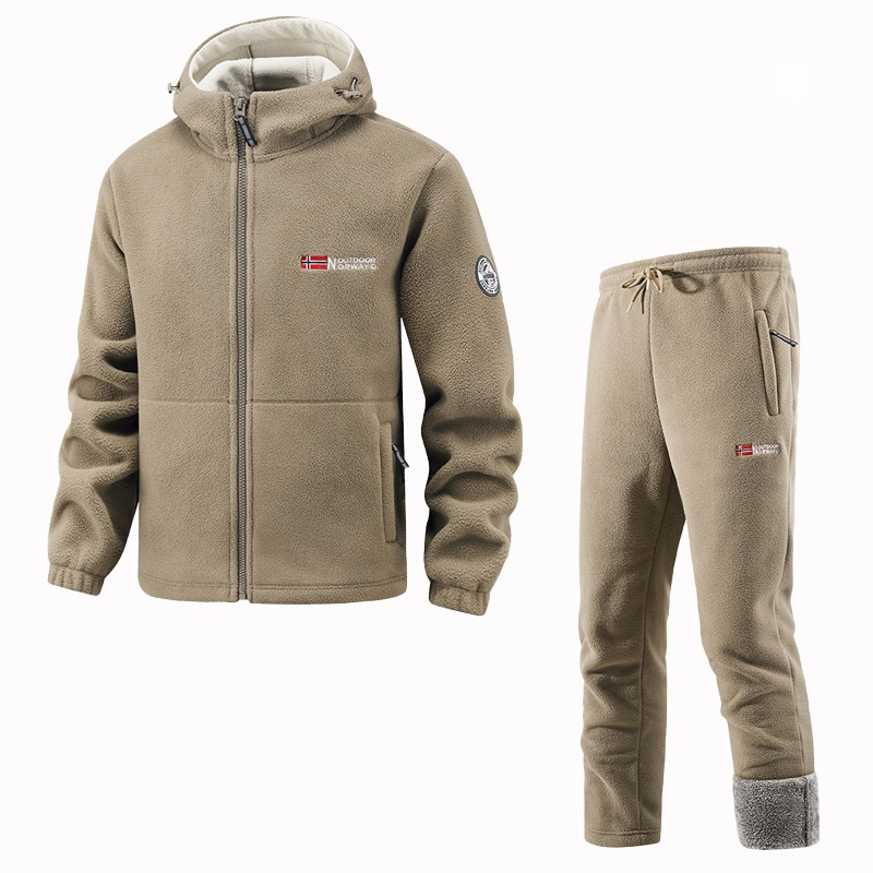 Dreifache Wärme, keine Kälte selbst bei -40 °C! Neu verbessertes Freizeitbekleidungsset mit Fleecefutter.