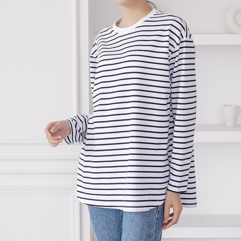 Neue Ware in 5 Farben auf Lager, Herbst/Winter locker geschnittenes, lässiges, unifarbenes Langarmsh