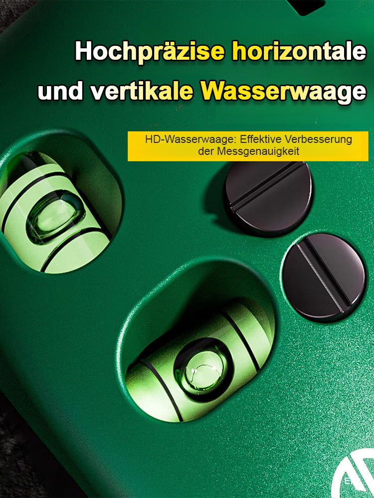 1-Sekunden-Präzision bis 100 m – null Fehler! Zehn Jahre unzerstörbar Starker Magnet-Kopfnadel-Wasserwaage