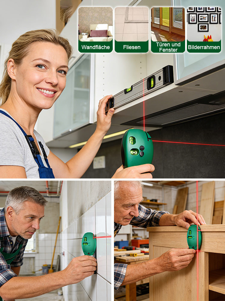 1-Sekunden-Präzision bis 100 m – null Fehler! Zehn Jahre unzerstörbar Starker Magnet-Kopfnadel-Wasserwaage