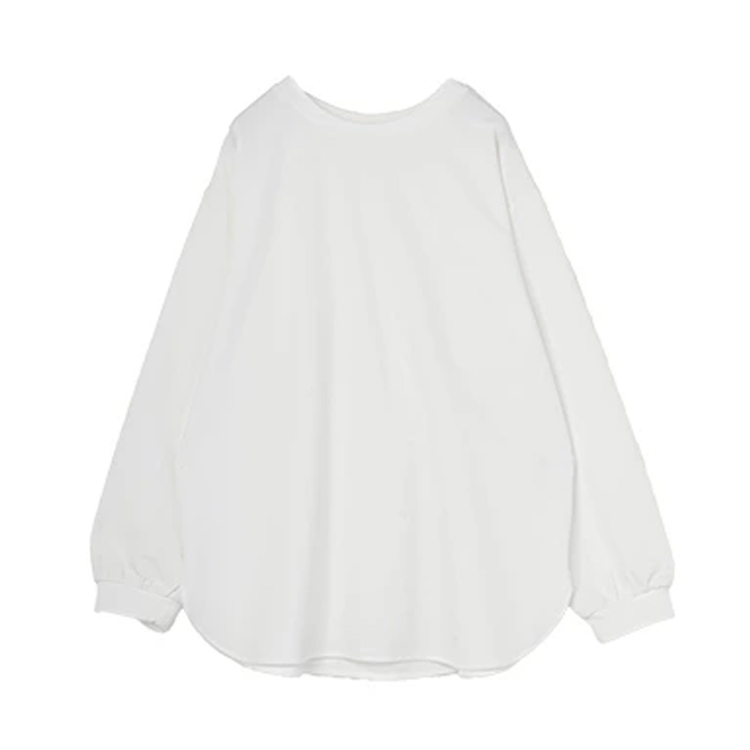 Neue Ware in 5 Farben auf Lager, Herbst/Winter locker geschnittenes, lässiges, unifarbenes Langarmsh