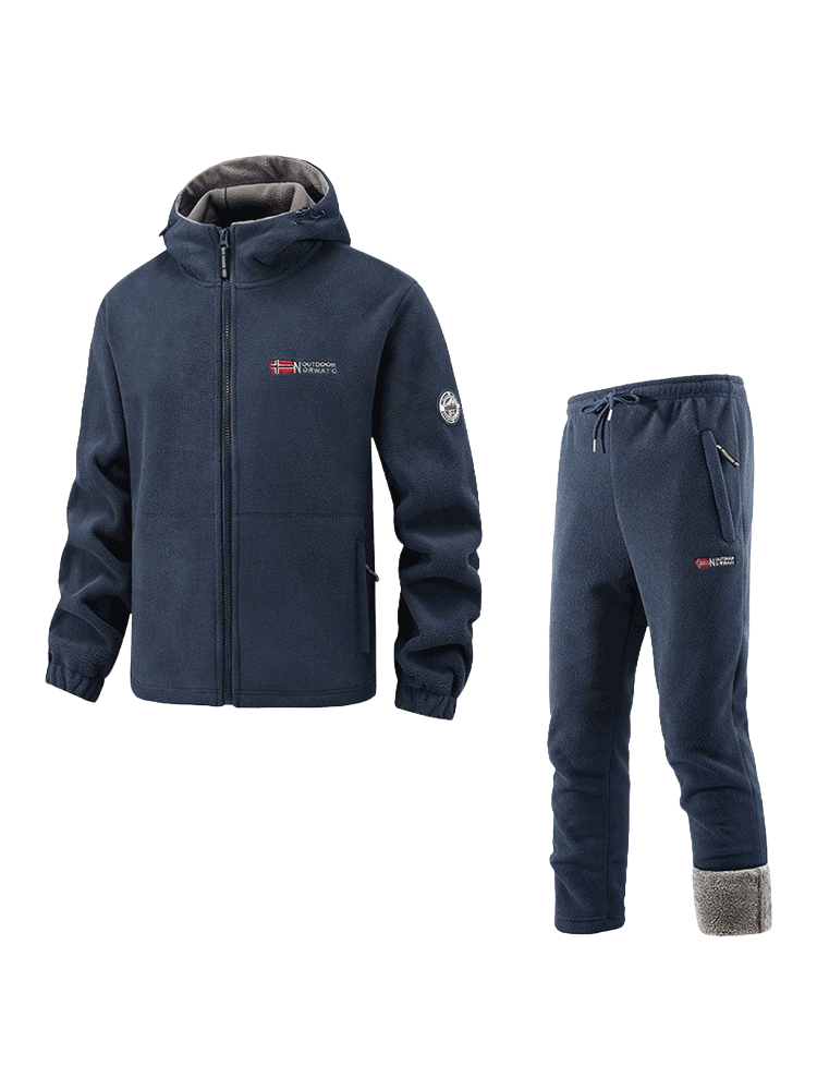 Dreifache Wärme, keine Kälte selbst bei -40 °C! Neu verbessertes Freizeitbekleidungsset mit Fleecefutter.