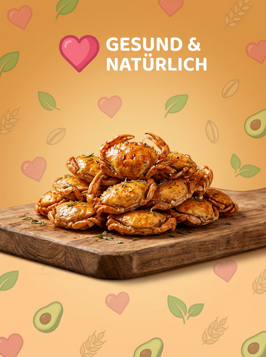 🌊Hergestellt aus 100 % wildem Meereskrebs – aus kristallklarem Tiefwasser | Ausgewählte knusprige Mini-Meereskrabben