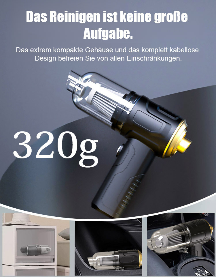 【1 Einheit = 5 Maschinen】Zweifach nutzbarer Staubsauger für Zuhause und Auto