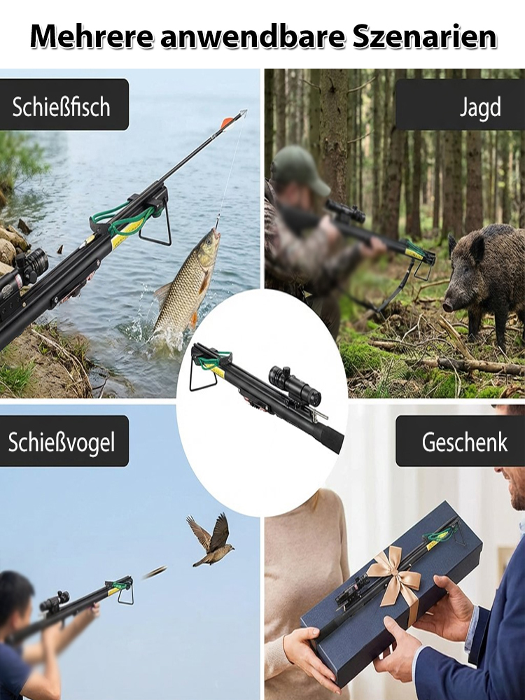 【Keine Lizenz erforderlich】Automatische Infrarot-Kalibrierung! Null Abweichung bis 100 Meter! Laser-geführte Schleuder【100% legal – kaufen Sie beruhigt!】