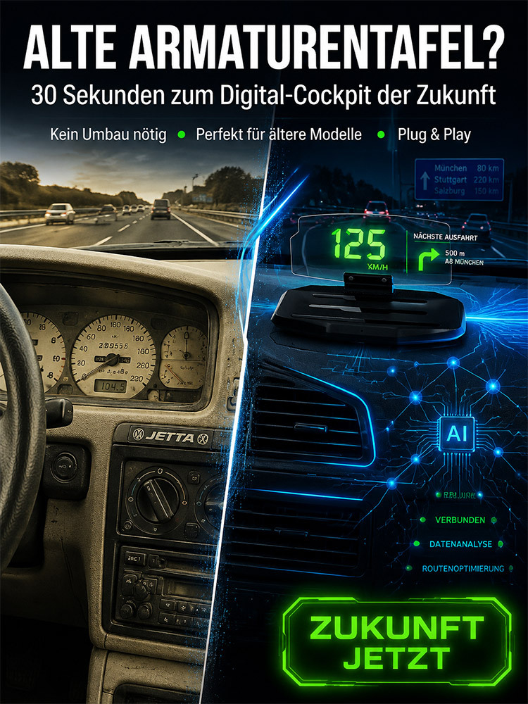 Keine Werkstatt, Kein WLAN nötig. Neu aufgerüstete HUD-Spiegelung kabellose Schnelllade-Autohalterung