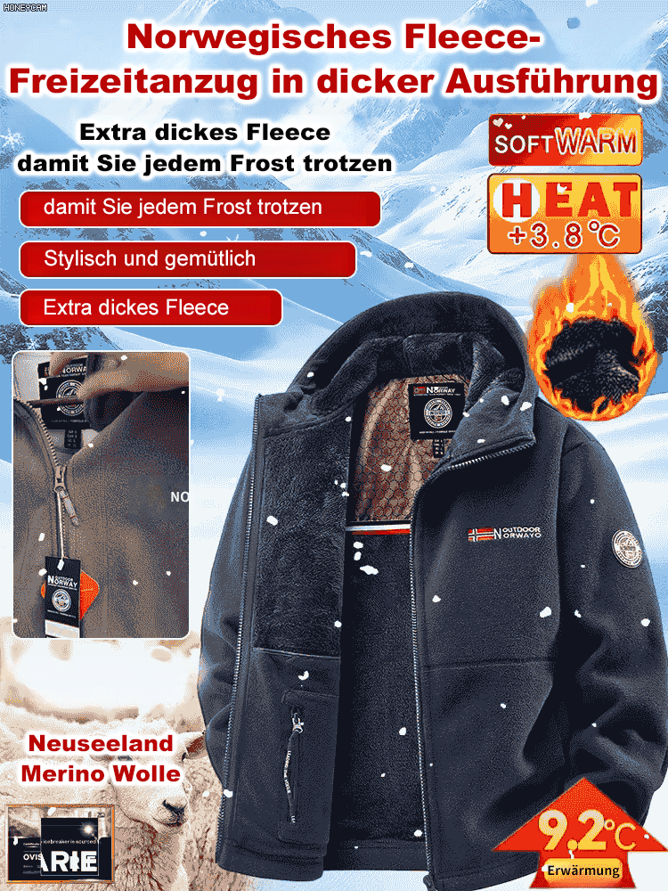 Dreifache Wärme, keine Kälte selbst bei -40 °C! Neu verbessertes Freizeitbekleidungsset mit Fleecefutter.