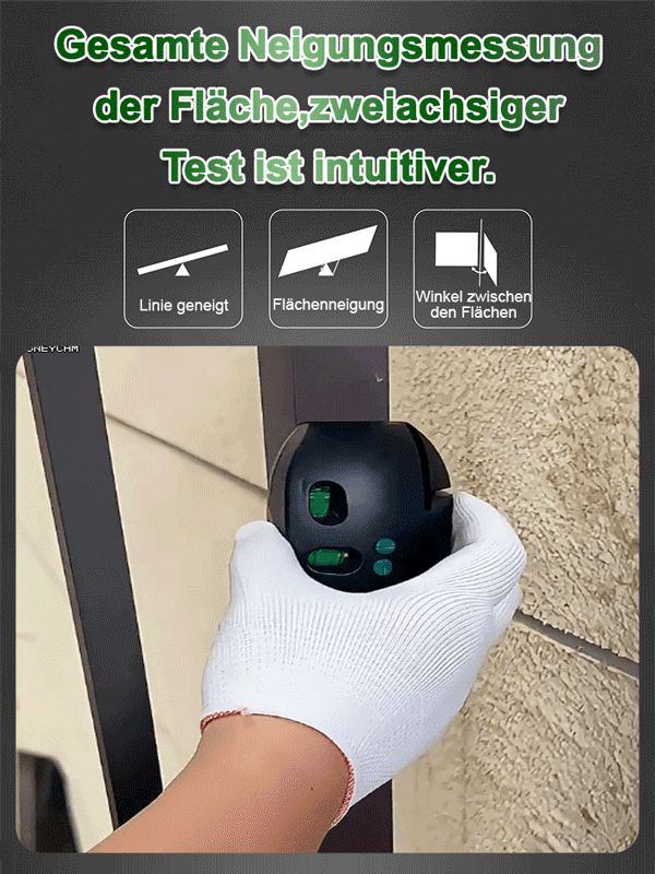 1-Sekunden-Präzision bis 100 m – null Fehler! Zehn Jahre unzerstörbar Starker Magnet-Kopfnadel-Wasserwaage