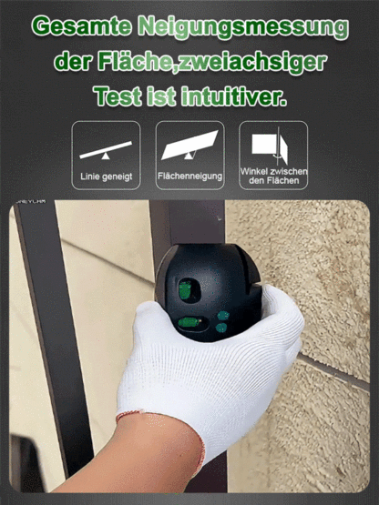 1-Sekunden-Präzision bis 100 m – null Fehler! Zehn Jahre unzerstörbar Starker Magnet-Kopfnadel-Wasserwaage