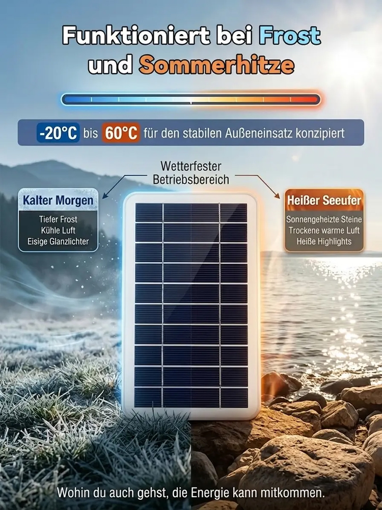 Der tragbare multifunktionale Solarladegerät ⚡ Kein Stromanschluss nötig ☀️ Lädt nur mit Licht – für immer 0 Stromkosten
