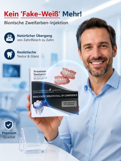 Hochwertige Zahnaufsätze aus Silikon – Perfekter Sitz ohne Haftcreme