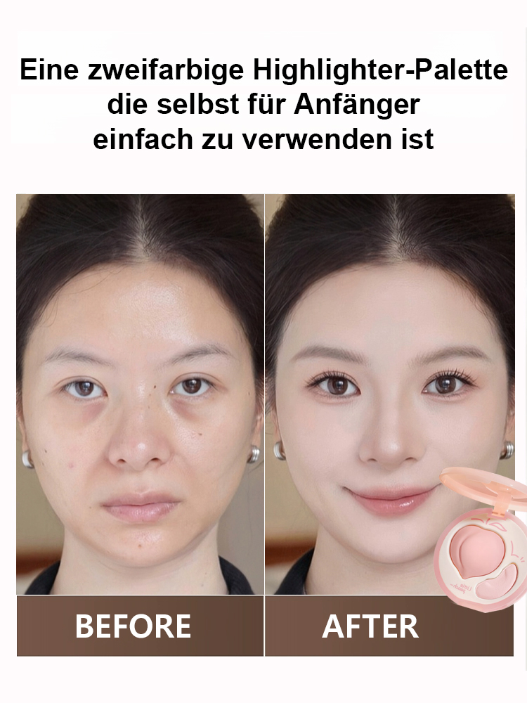 30-Sekunden-Dunkelkreis-Duo-Highlighter-Palett