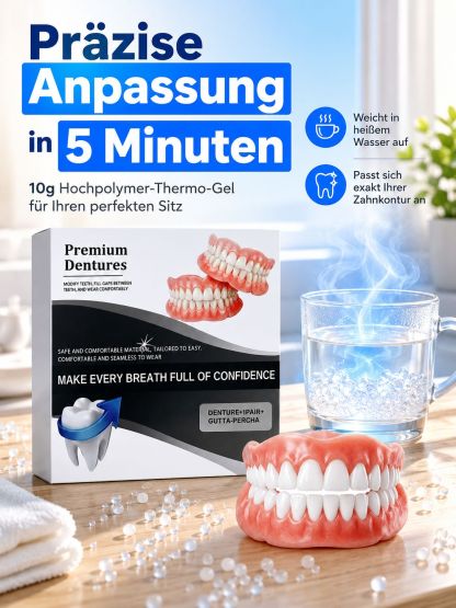 Hochwertige Zahnaufsätze aus Silikon – Perfekter Sitz ohne Haftcreme
