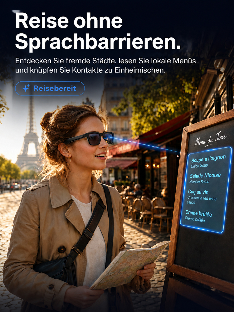 All-in-One AR-Smartbrille | Automatische Sehkorrektur + Echtzeitübersetzung