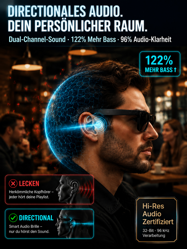 All-in-One AR-Smartbrille | Automatische Sehkorrektur + Echtzeitübersetzung