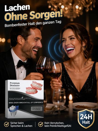 Hochwertige Zahnaufsätze aus Silikon – Perfekter Sitz ohne Haftcreme