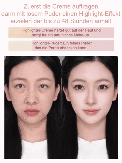 30-Sekunden-Dunkelkreis-Duo-Highlighter-Palett