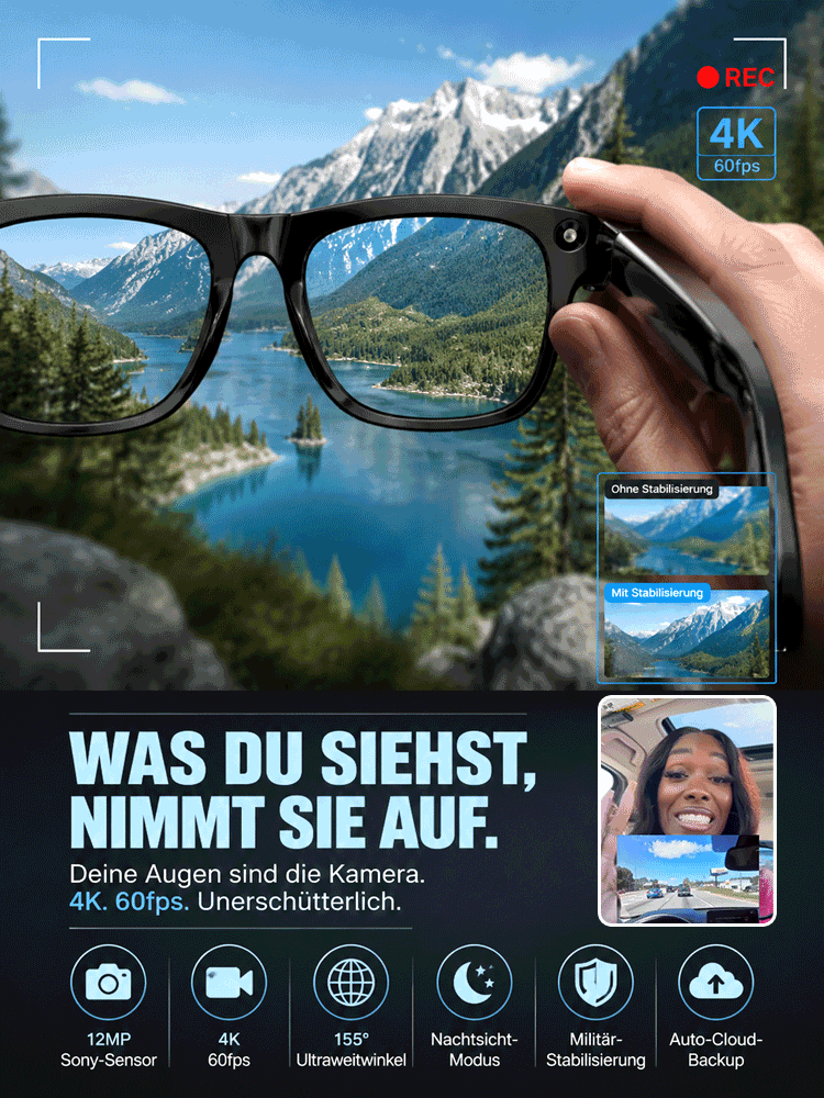 All-in-One AR-Smartbrille | Automatische Sehkorrektur + Echtzeitübersetzung