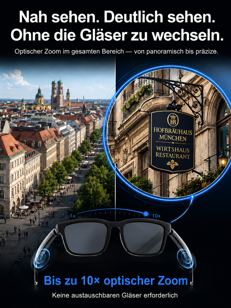 All-in-One AR-Smartbrille | Automatische Sehkorrektur + Echtzeitübersetzung