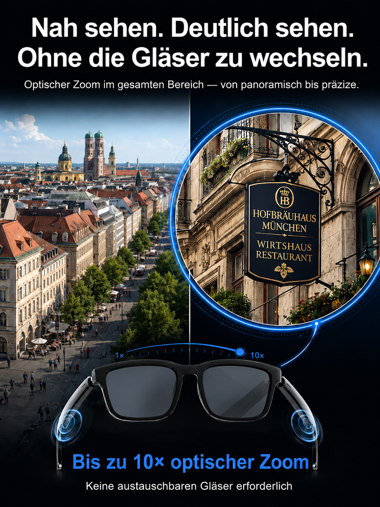 All-in-One AR-Smartbrille | Automatische Sehkorrektur + Echtzeitübersetzung