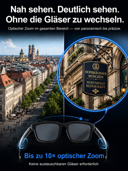 All-in-One AR-Smartbrille | Automatische Sehkorrektur + Echtzeitübersetzung