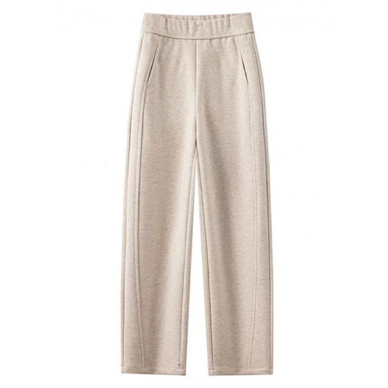 Luxuriöse Kaschmir-Palazzohose mit geschwungenem Bein