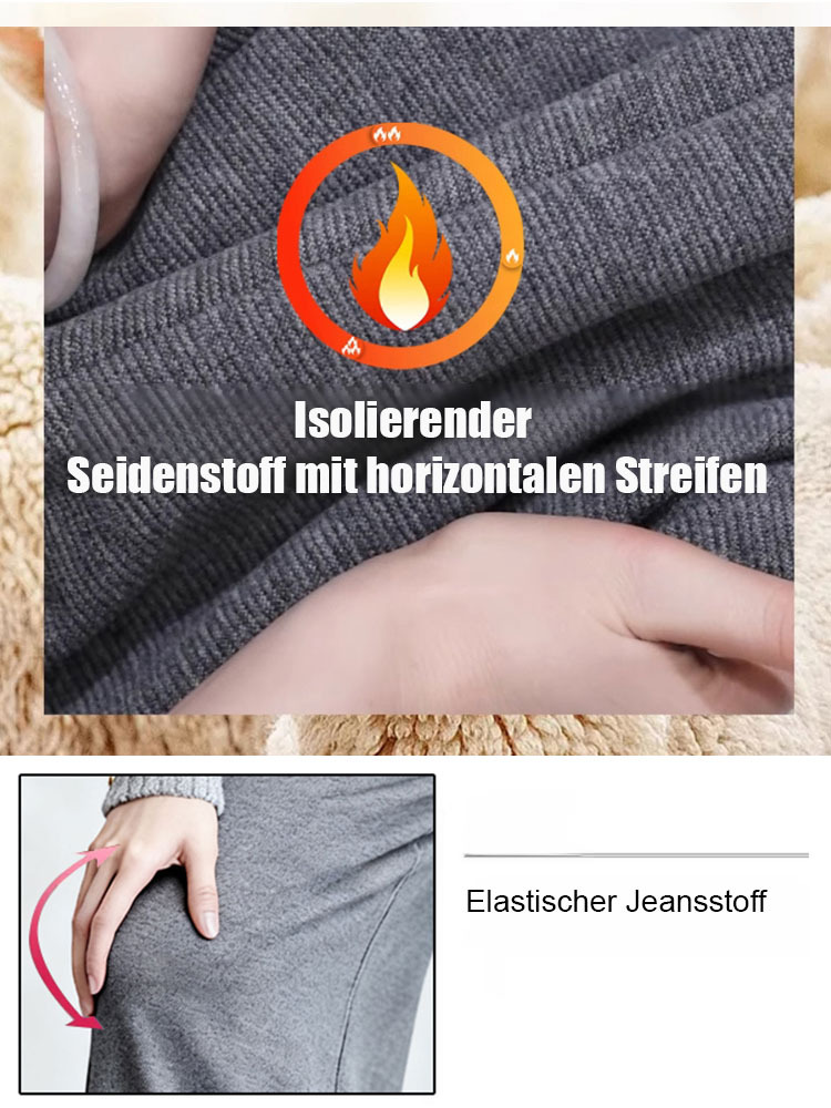 Luxuriöse Kaschmir-Palazzohose mit geschwungenem Bein