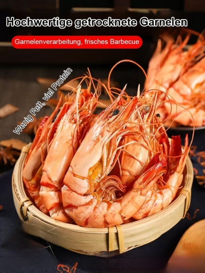Frisch geröstete, sofort verzehrbare große Garnelensnacks