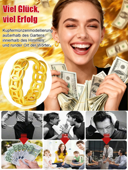 Viel Geld Ohrringe aus reinem Silber für Wohlstand und Glück.