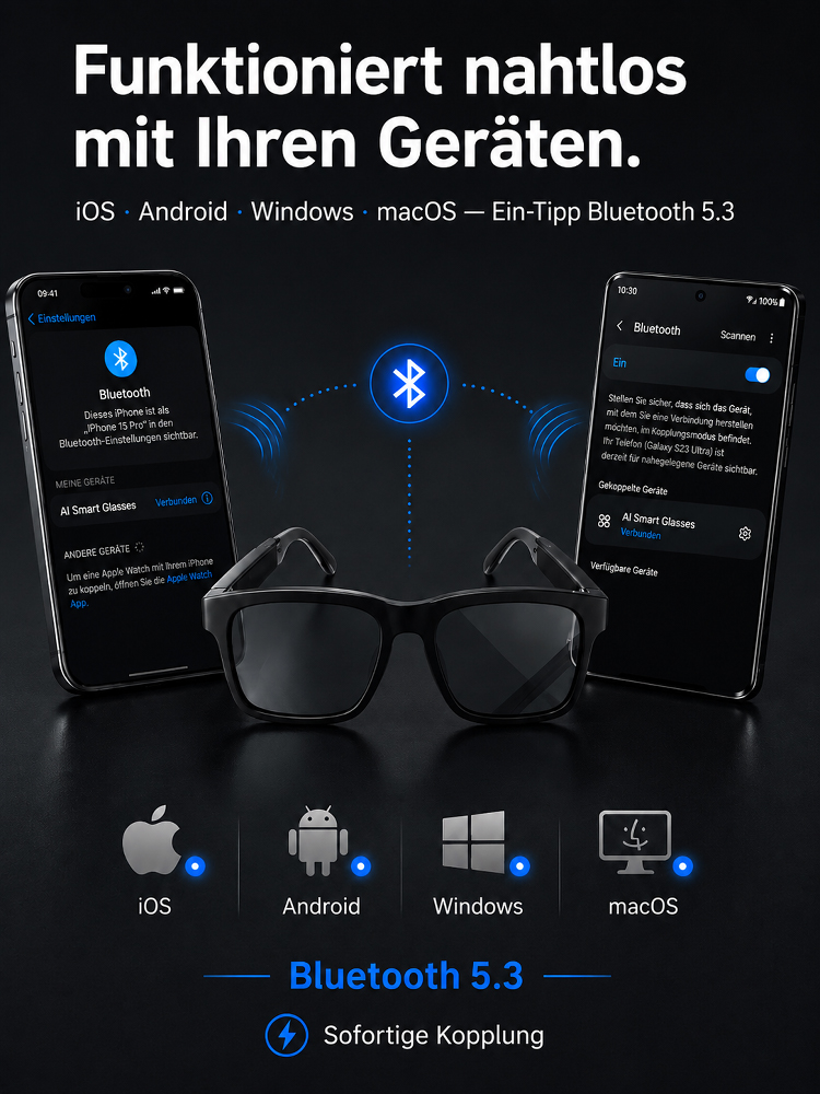 All-in-One AR-Smartbrille | Automatische Sehkorrektur + Echtzeitübersetzung