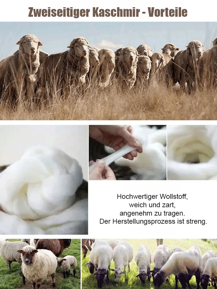 Luxuriöse Kaschmir-Palazzohose mit geschwungenem Bein