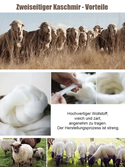 Luxuriöse Kaschmir-Palazzohose mit geschwungenem Bein