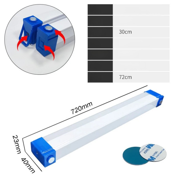 Magnetische USB-Ladeleuchte mit LED