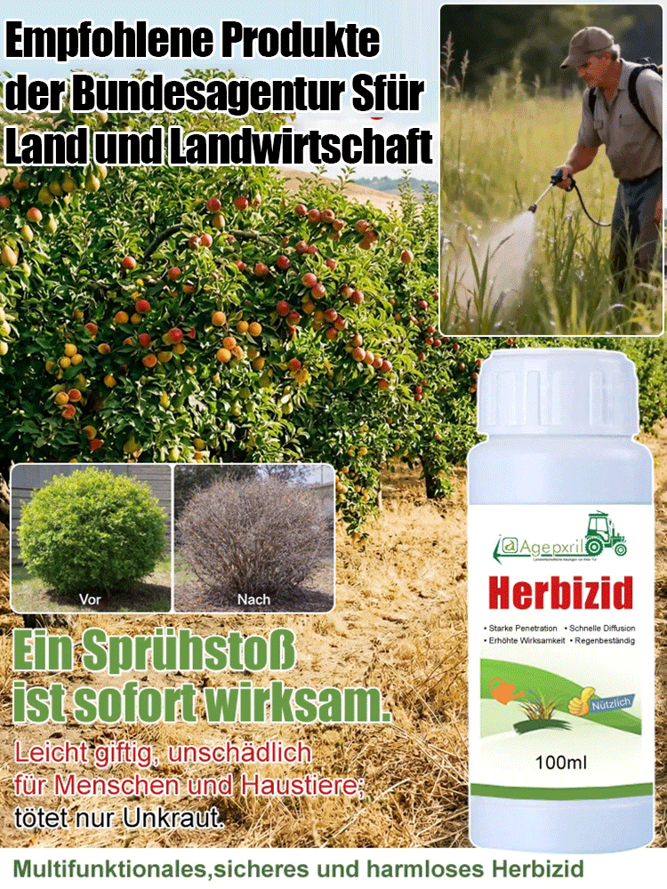 Hochkonzentriertes Unkrautvernichtungsmittel ✅ | 99 % Wirkung 🎯, einmal gesprüht – ein Jahr lang kein Unkraut 🌱🚫