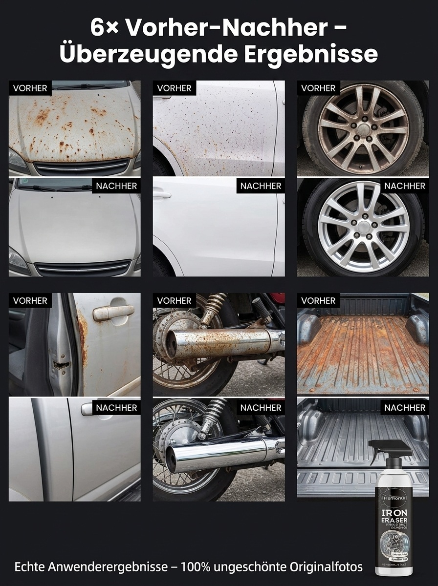 【Säurefrei, lackschonend】60-Sekunden-Rostentfernungs- und Reinigungsspray