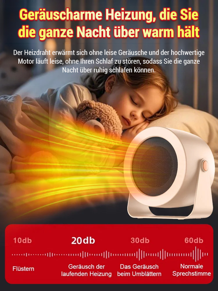 Erreichen Sie eine Raumtemperatur von 30 °C in nur fünf Minuten!