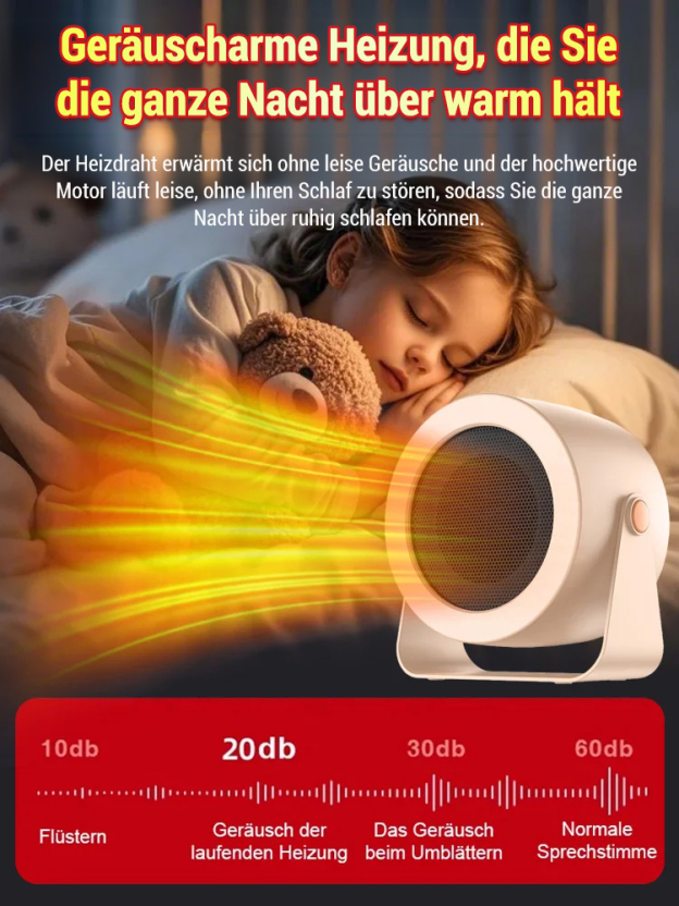 Erreichen Sie eine Raumtemperatur von 30 °C in nur fünf Minuten!