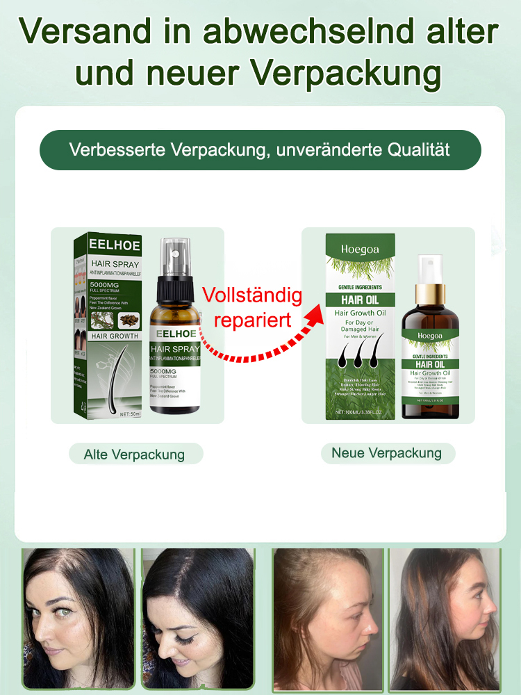 【Haarwuchs in 3 Tagen】Stärkendes und verdichtendes Anti-Haarausfall Spray