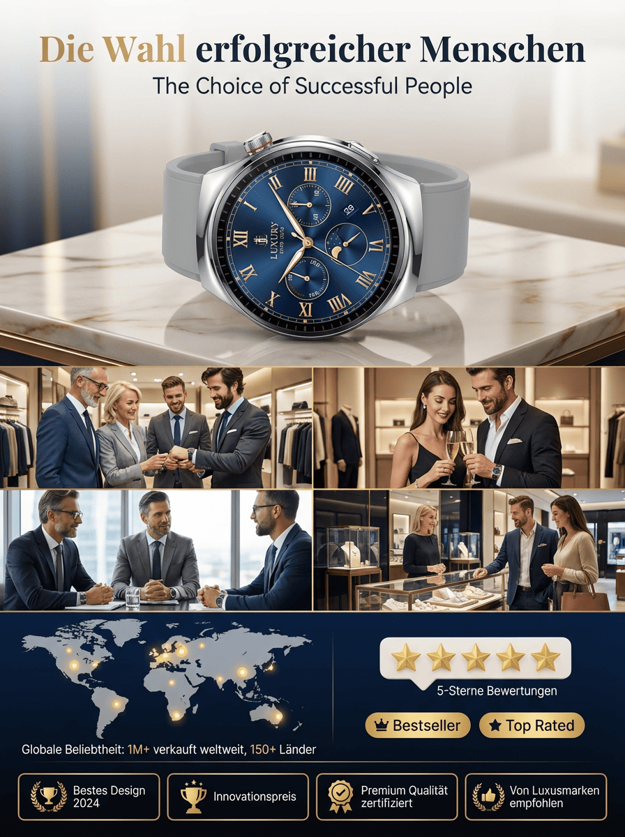 Ultimate Gesundheits-Smartwatch: ⌚ Blutzucker & Blutdruck in 3 Sekunden messen – 🎯 99% Genauigkeit