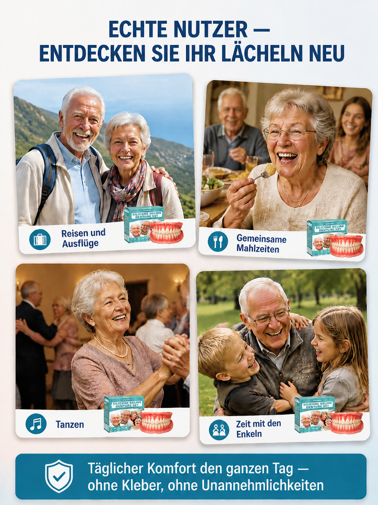 ✨ Kein Termin nötig – gestalten Sie Ihr perfektes Lächeln ganz einfach zu Hause. 🦷 Medizinisch unbedenkliches Silikon; schmerzfreies Anbringen in nur 10 Sekunden. ⏱️
