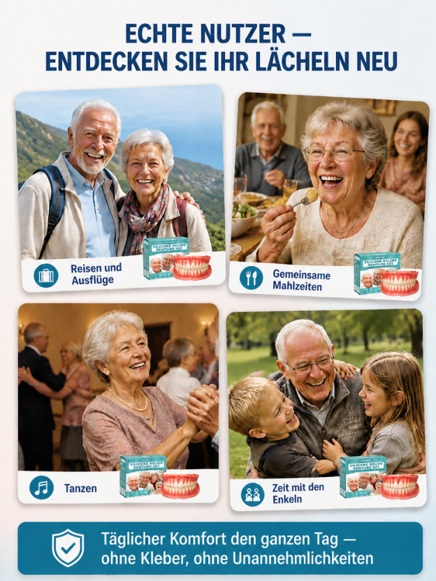 ✨ Kein Termin nötig – gestalten Sie Ihr perfektes Lächeln ganz einfach zu Hause. 🦷 Medizinisch unbedenkliches Silikon; schmerzfreies Anbringen in nur 10 Sekunden. ⏱️