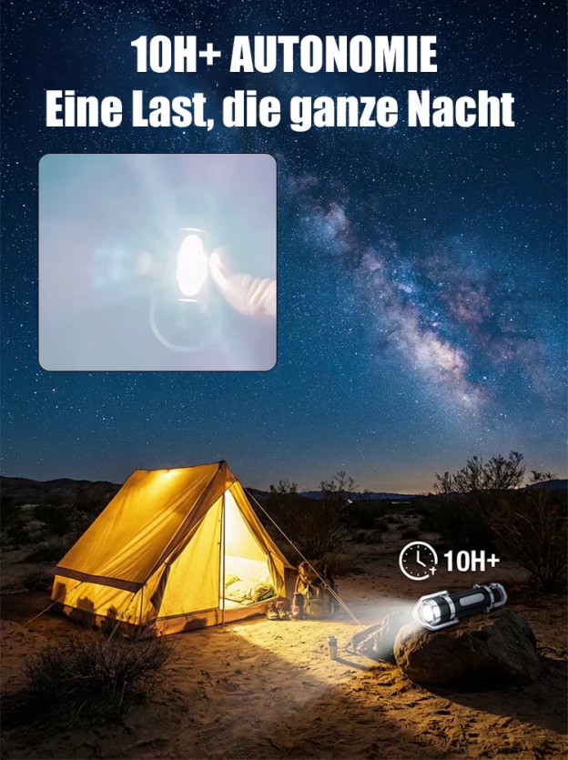 Multifunktionale Mini-Taschenlampe im Schlüsselanhänger-Format