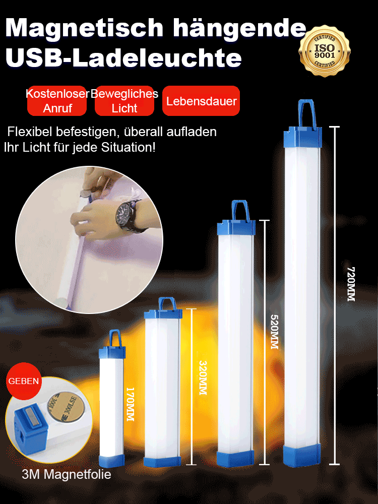 Magnetische USB-Ladeleuchte mit LED